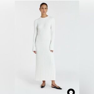 DISSH Ada Off White Long Sleeve Midi Dress